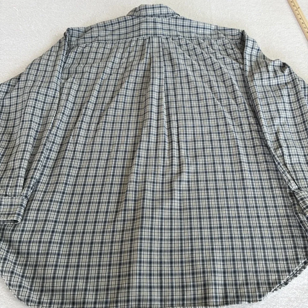 Vintage Polo Ralph Lauren Shirt Men 3XLT Classic Fit Plaid Cotton Button Down